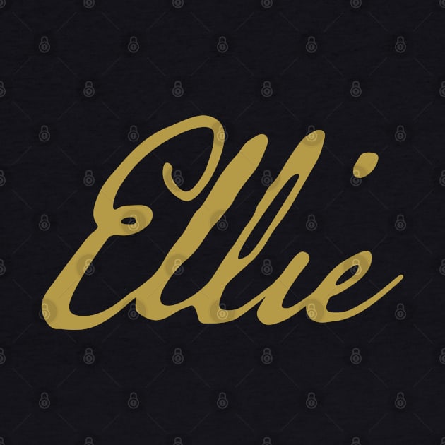 Ellie Typography Gold Script by ellenhenryart